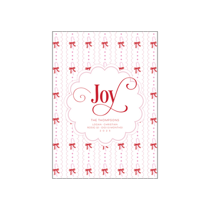 candy cane scallop | holiday card | digital printed