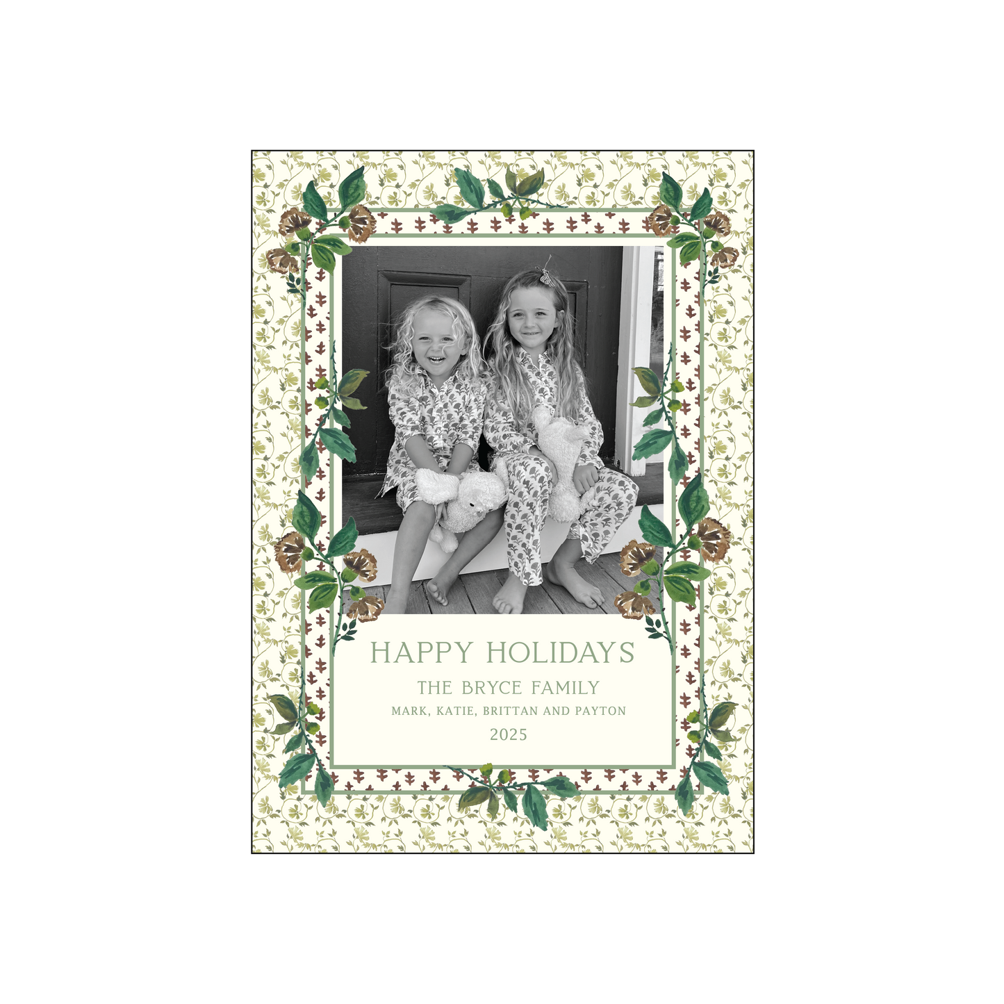 chintz | holiday card | cedar street stationery