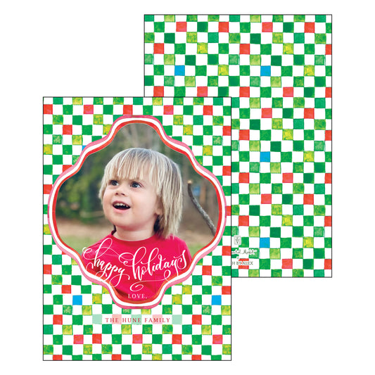 holiday check | holiday card | mesh by alex