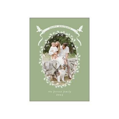 holiday dove | holiday card | digital printed