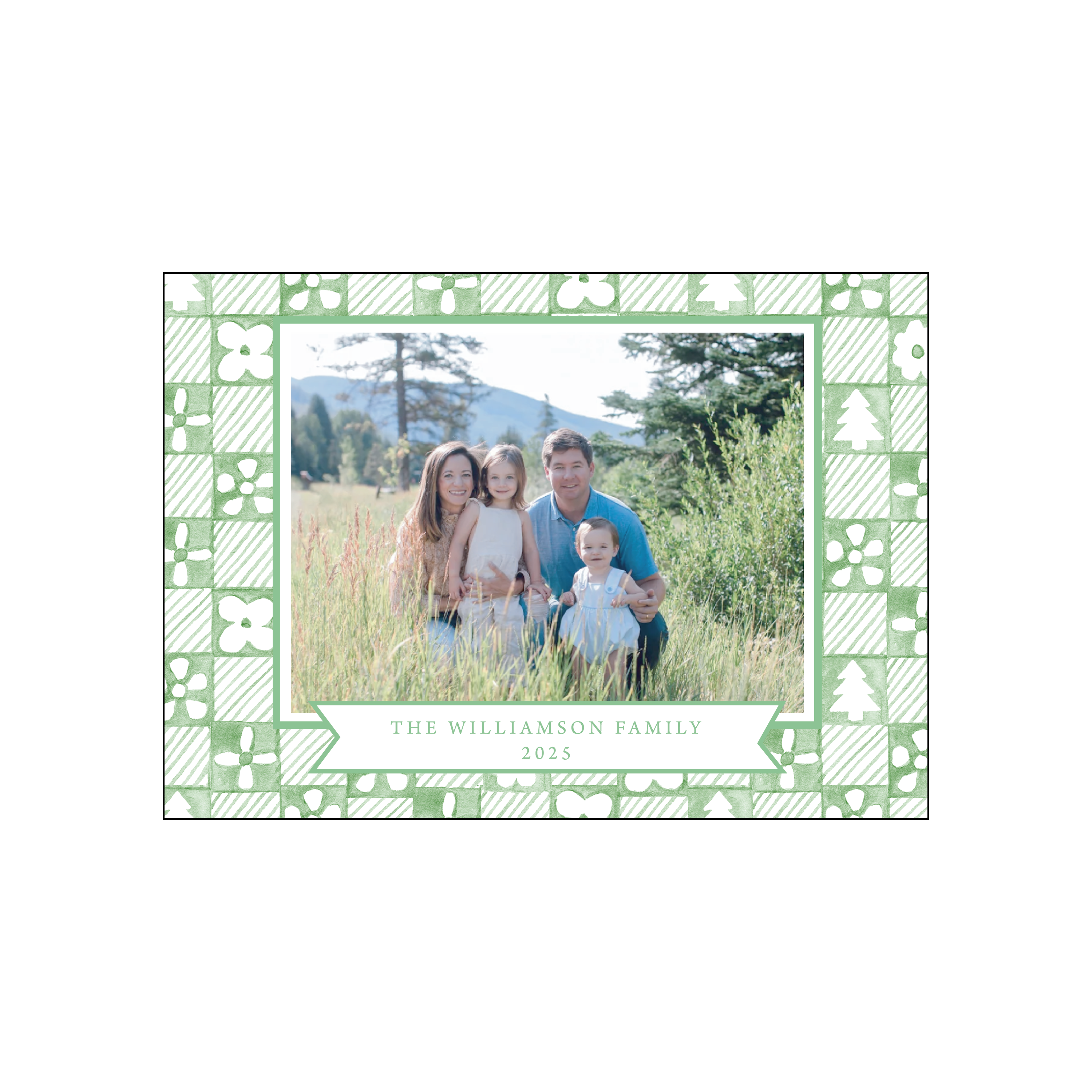patchwork card | holiday card | pearly gates designs