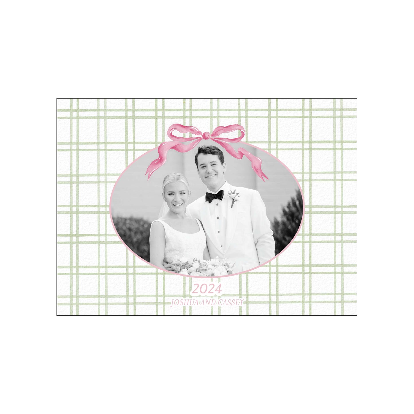 plaid and bows | horizontal | holiday card | bethany kelm