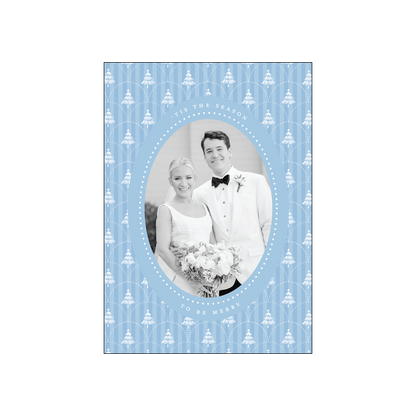 scalloped pine | holiday card | digital printed