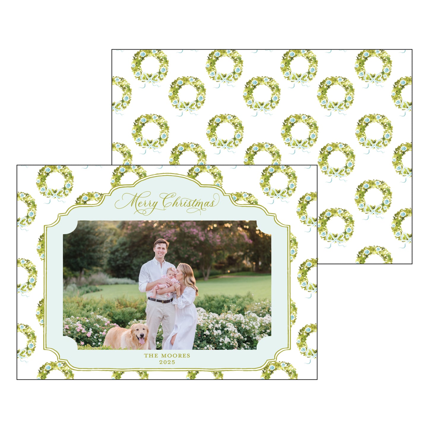 boxwood wreath horizontal | holiday card | bethany kelm