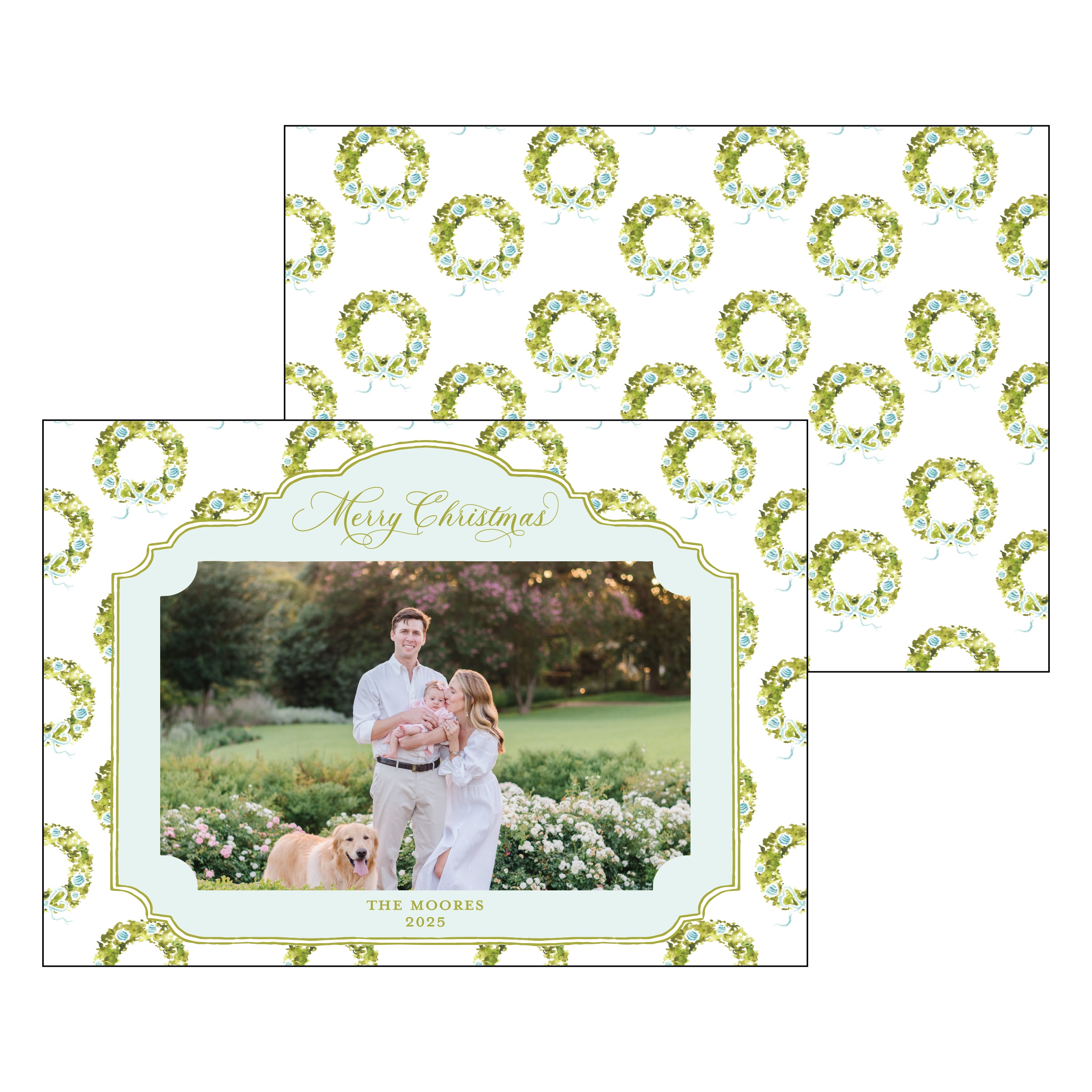 boxwood wreath horizontal | holiday card | bethany kelm
