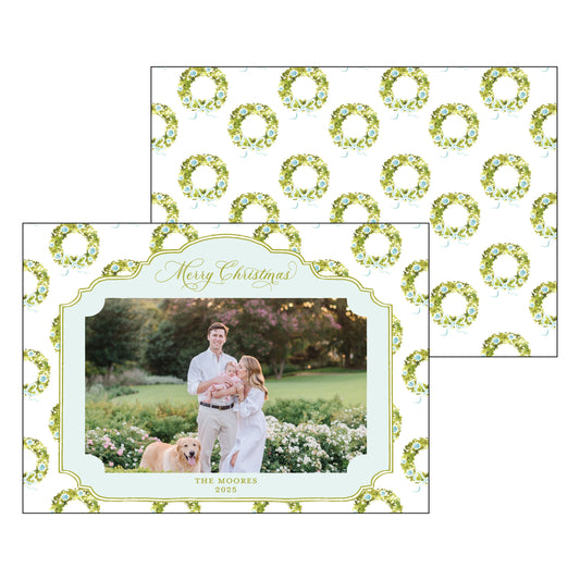 boxwood wreath horizontal | holiday card | bethany kelm