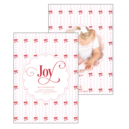 candy cane scallop | holiday card | digital printed