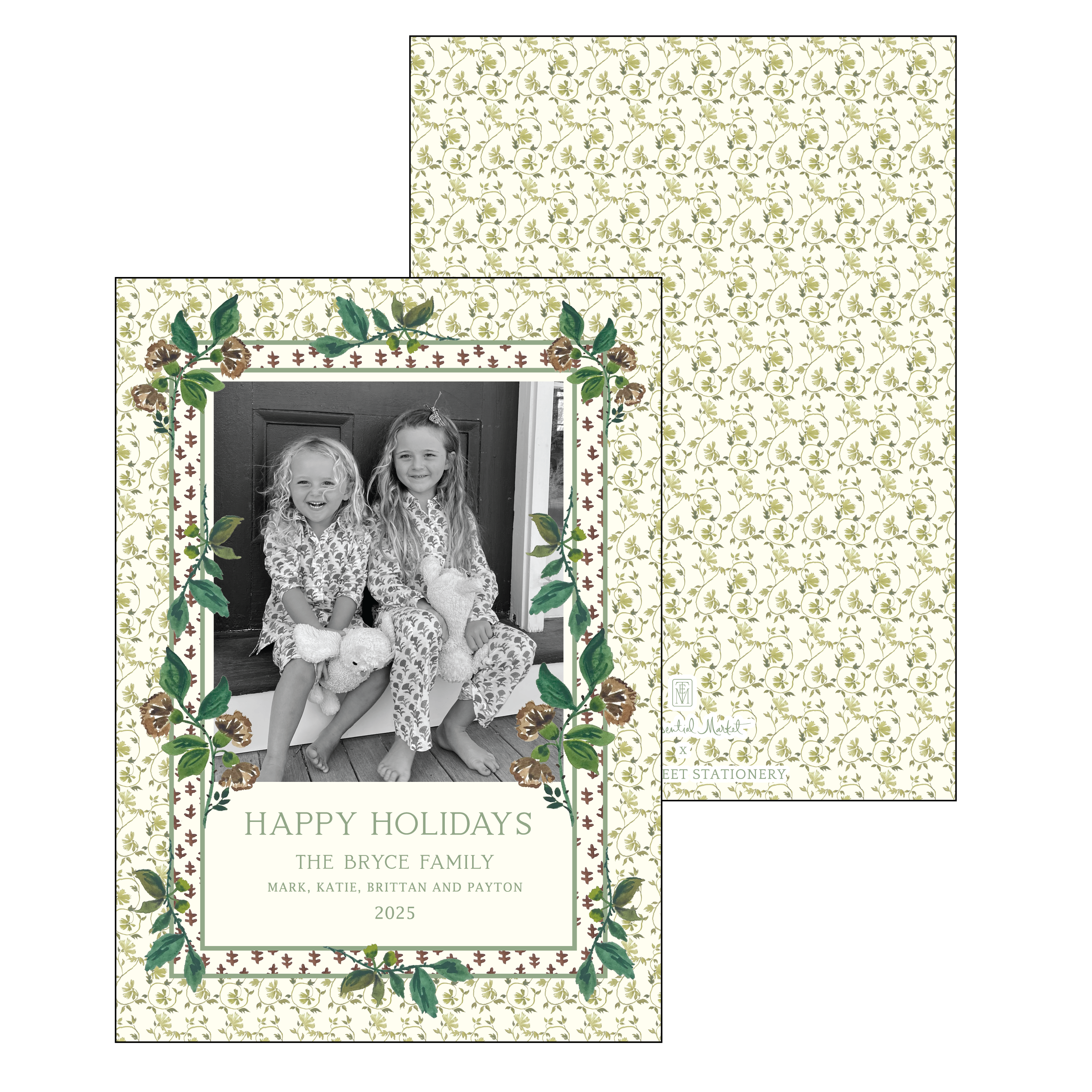 chintz | holiday card | cedar street stationery