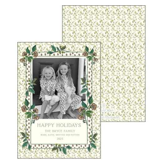 chintz | holiday card | cedar street stationery