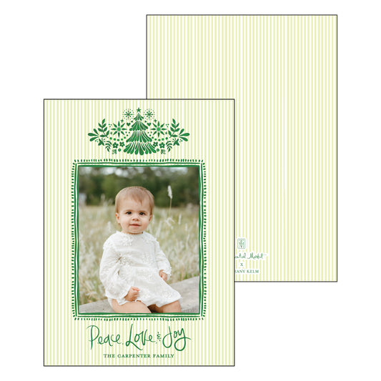christmas otomi green | holiday card | bethany kelm