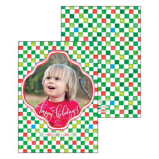 holiday check | holiday card | mesh by alex