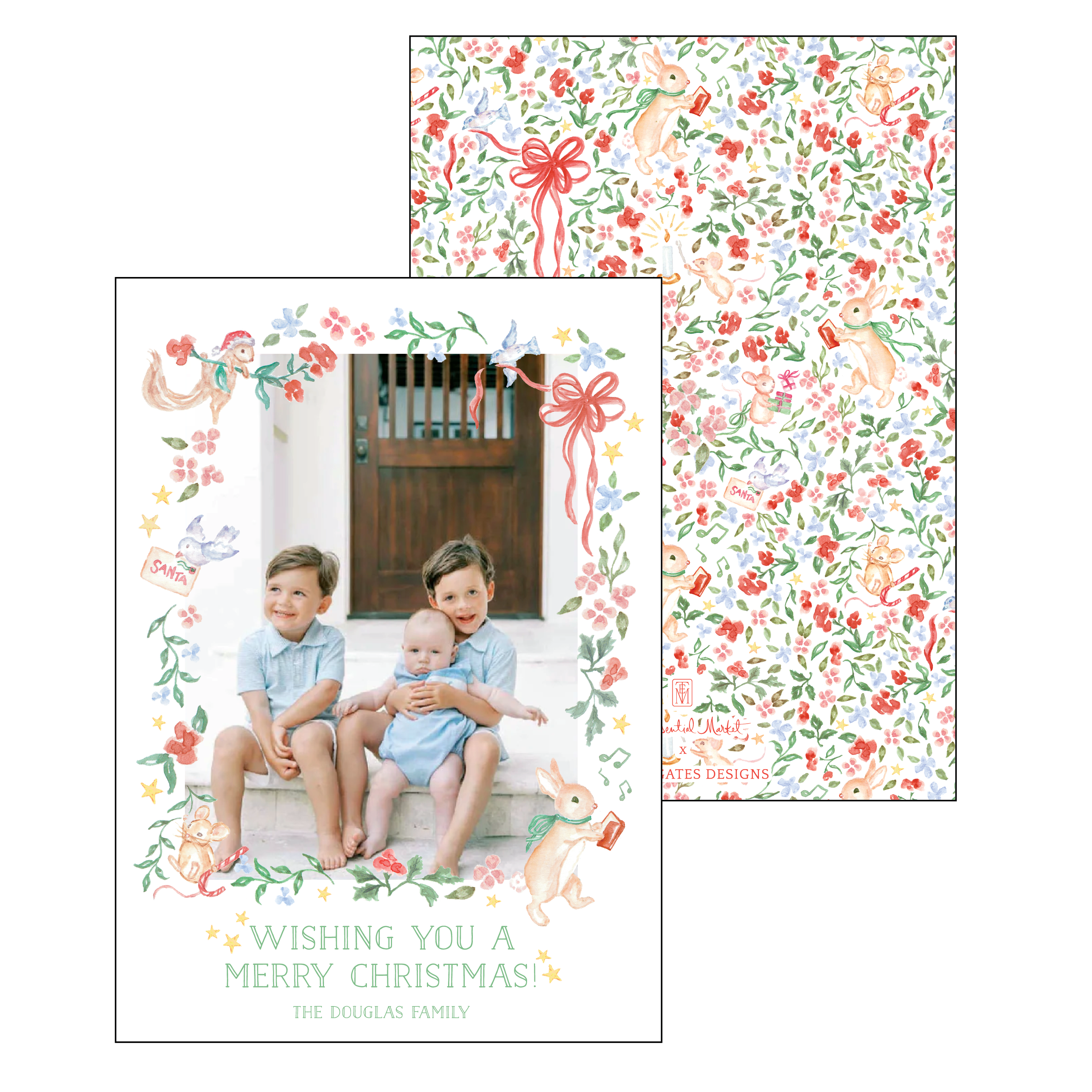woodland christmas | holiday card | pearly gates designs