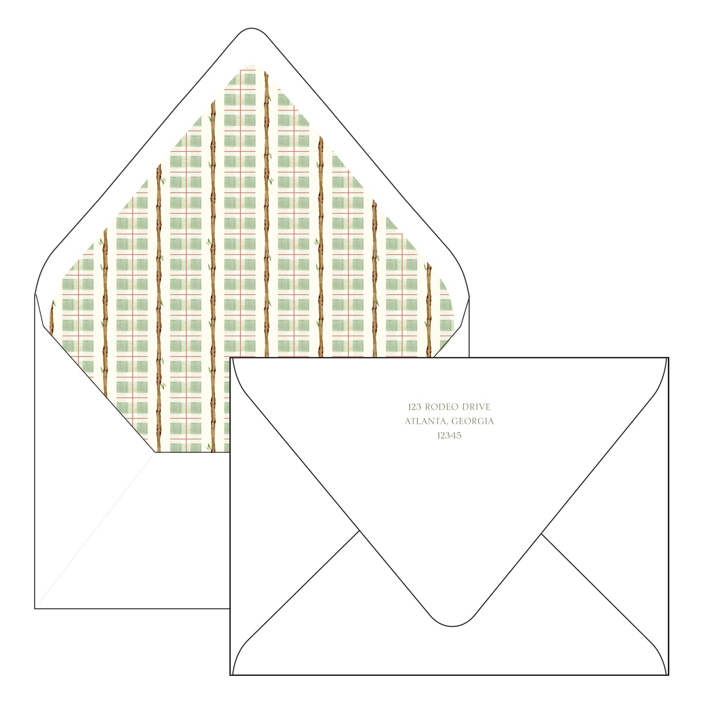bamboo plaid | holiday card | bayberry kate