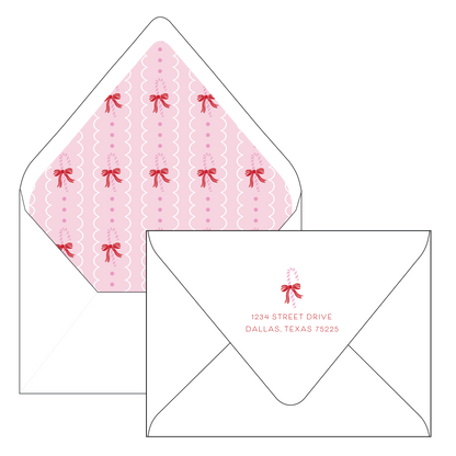 candy cane scallop | holiday card | digital printed