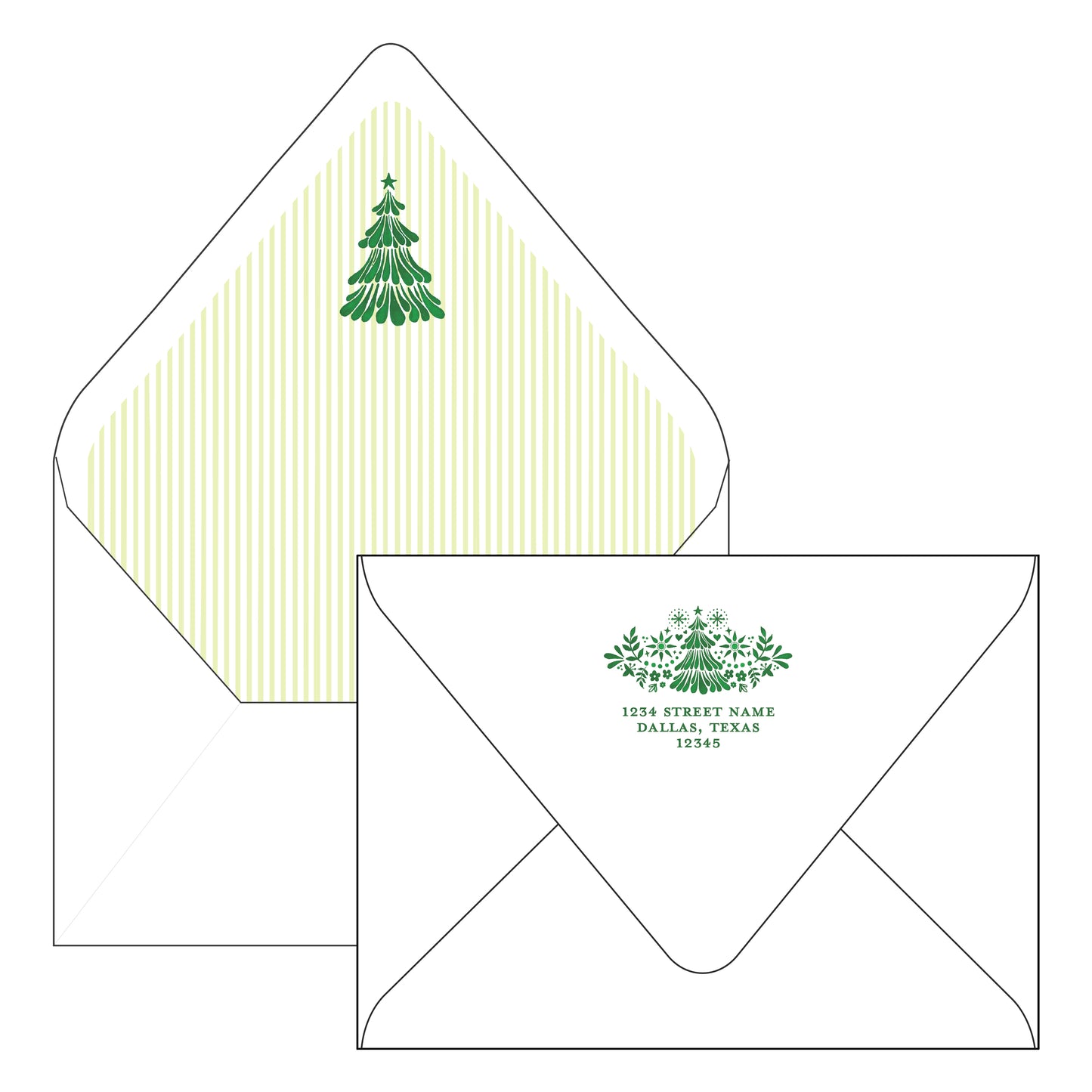 christmas otomi green | holiday card | bethany kelm