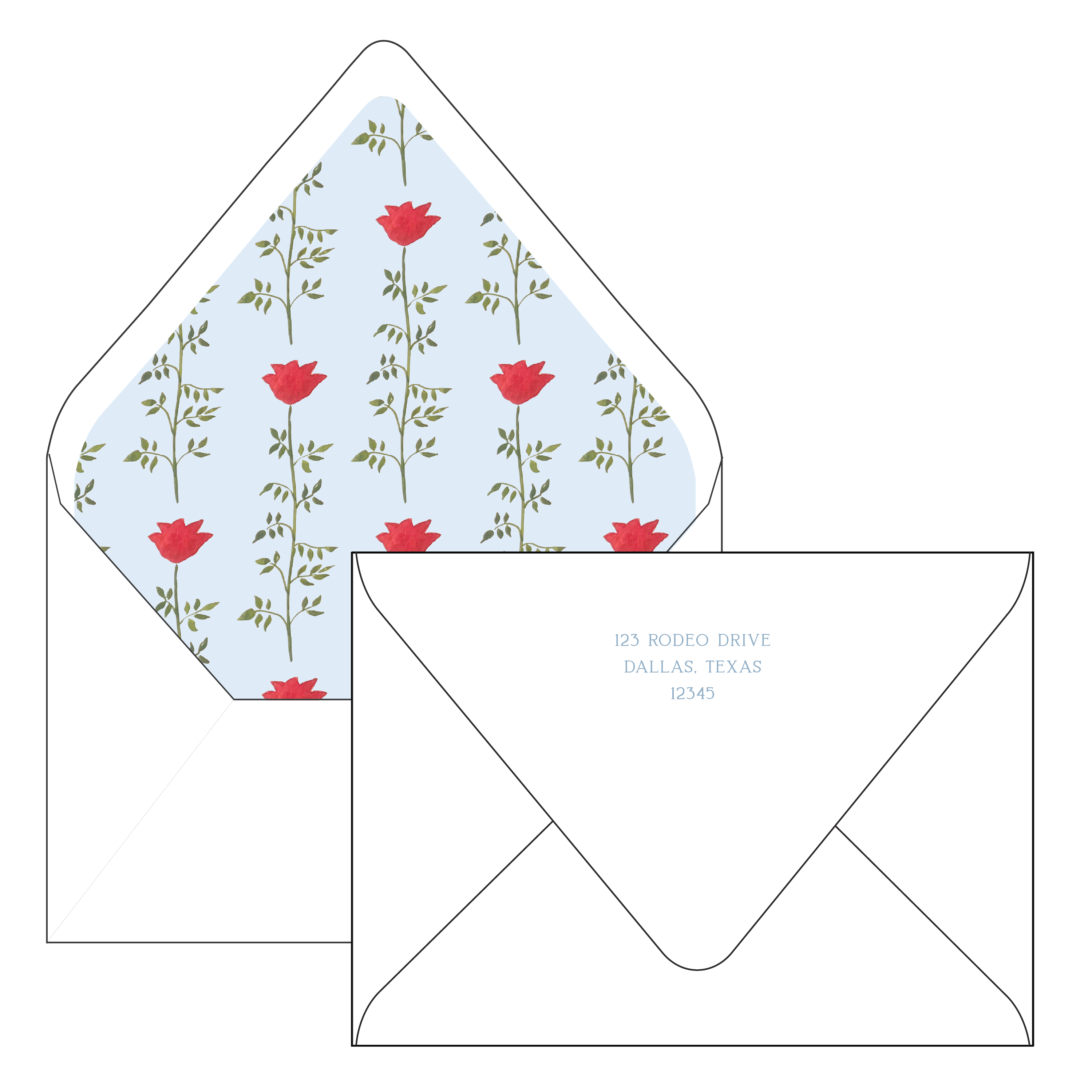 rose | holiday card | cedar street stationery