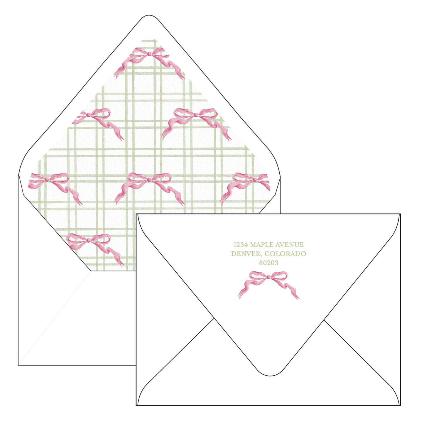 plaid and bows | horizontal | holiday card | bethany kelm