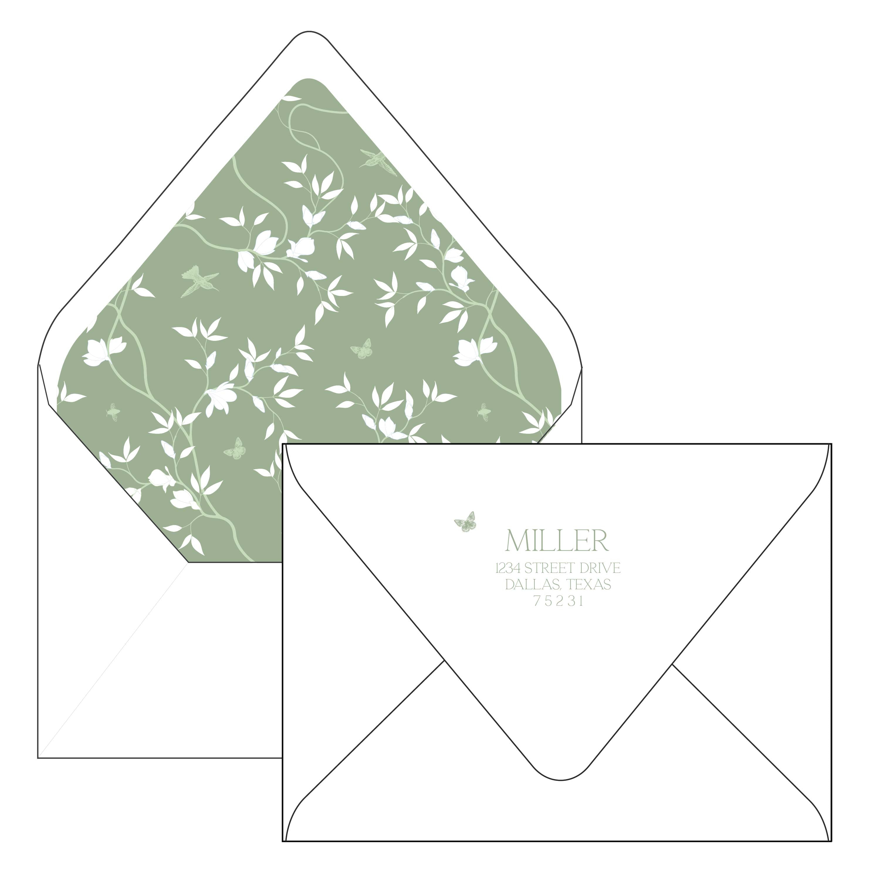 sage bloom christmas | holiday card | digital printed