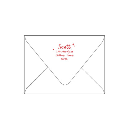 red, white & baby blue | invitation