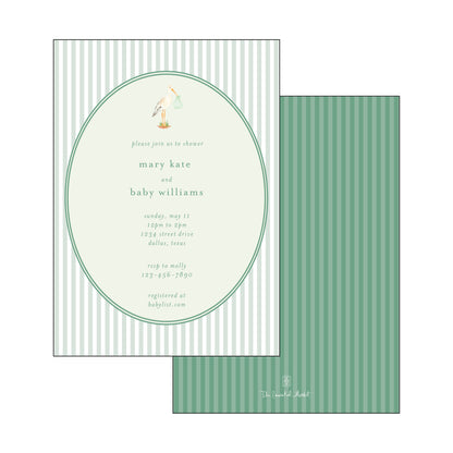 baby stork | invitation