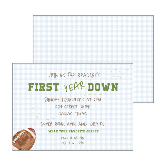 first year down | invitation
