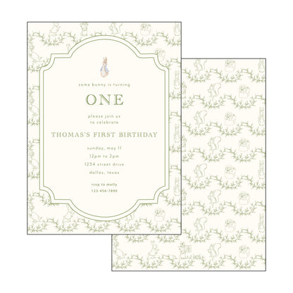 peter rabbit birthday | invitation