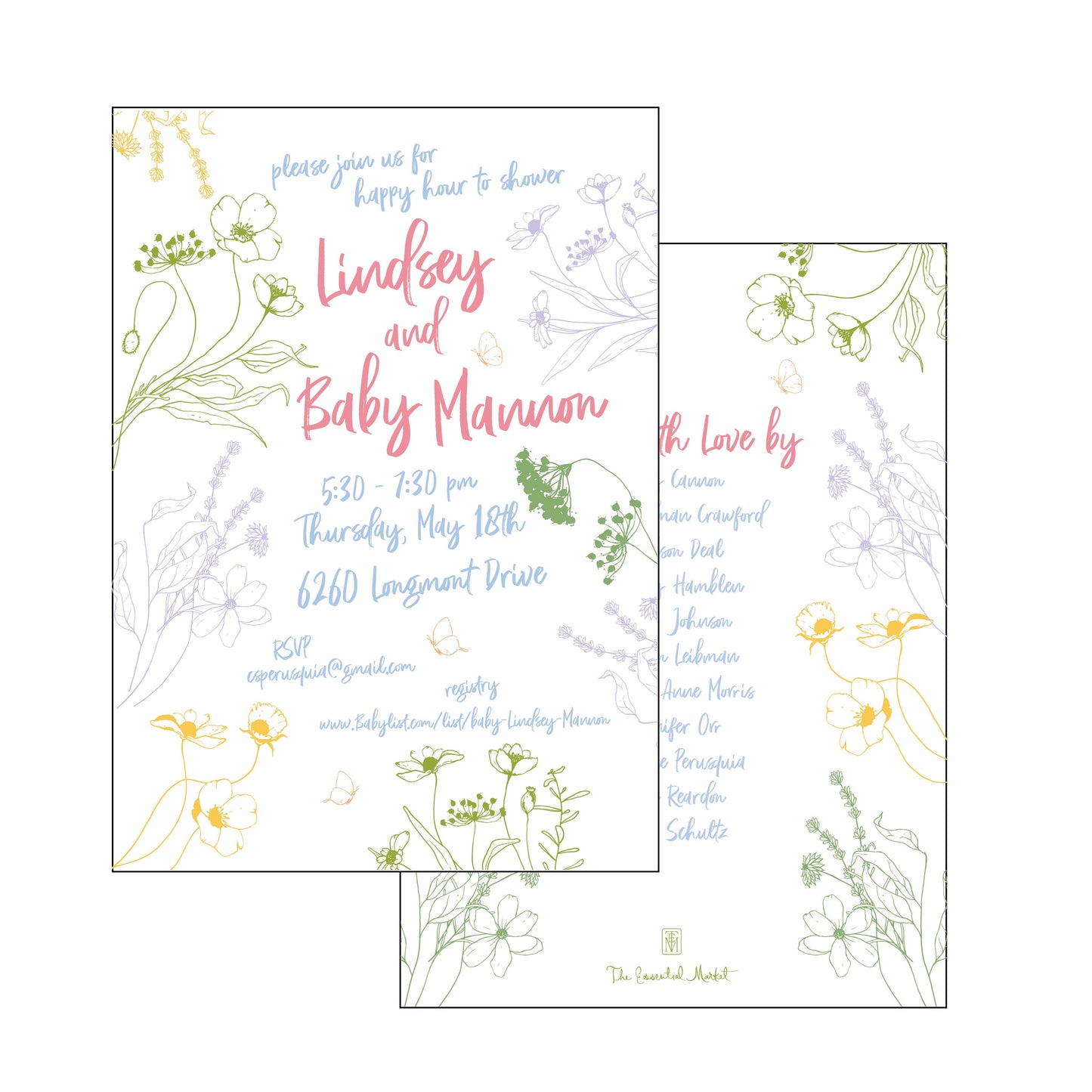 the essential market personalized party invitation