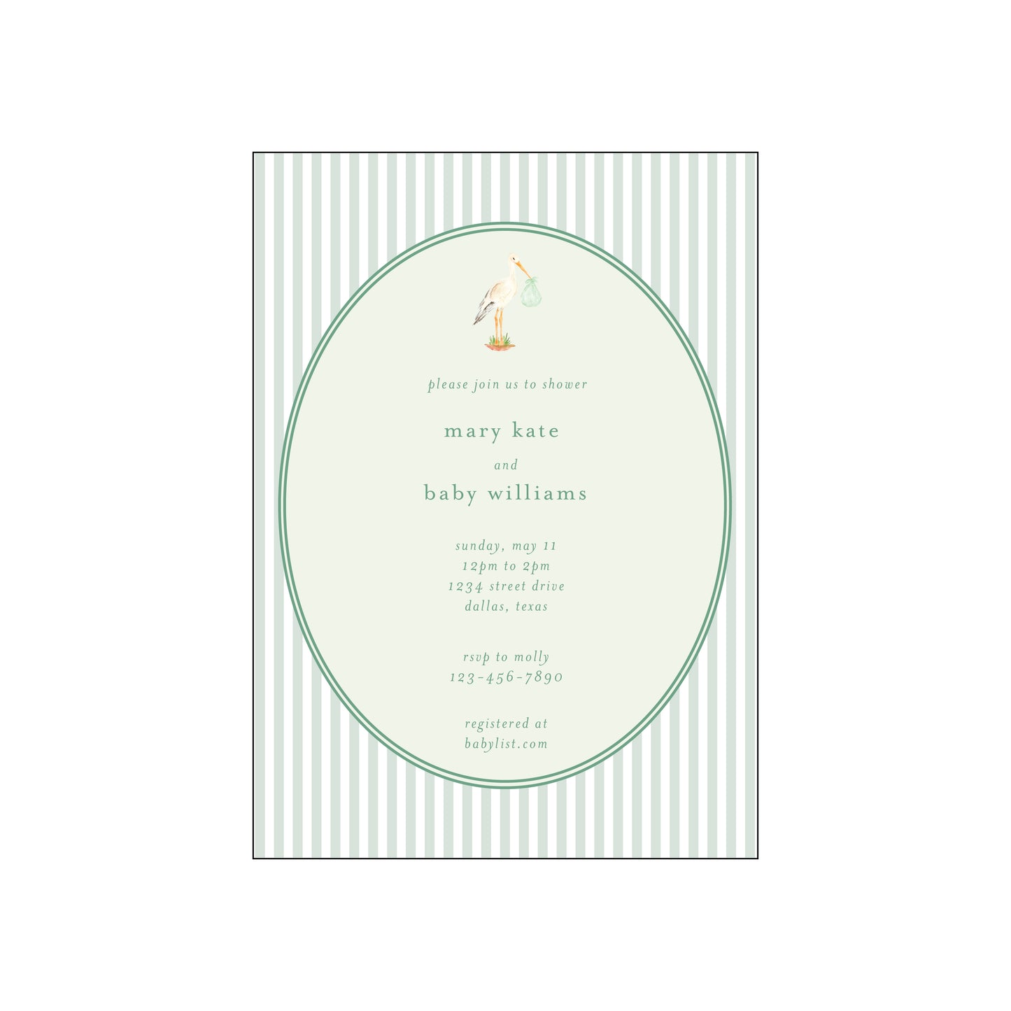 baby stork | invitation