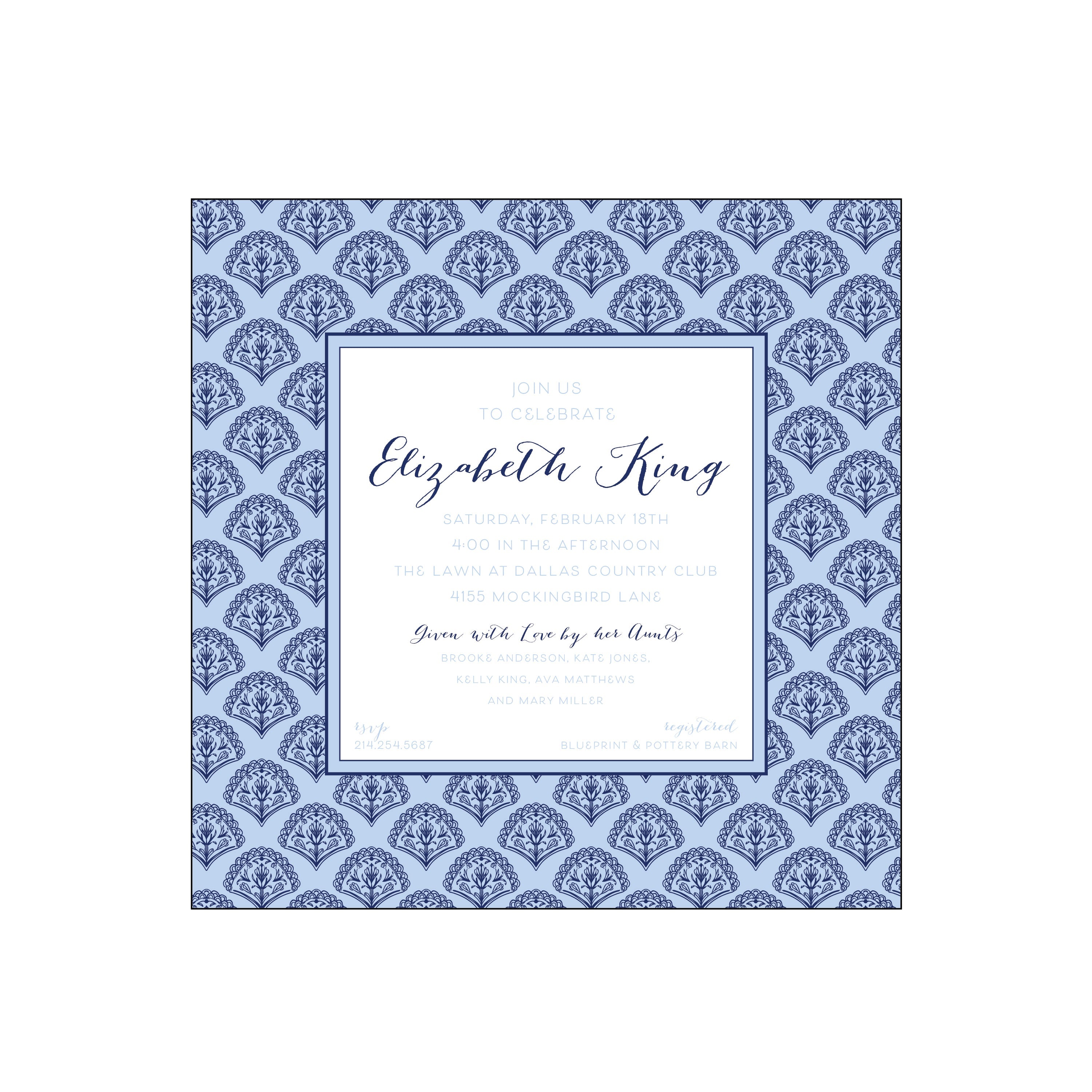 blockprint blue | invitation
