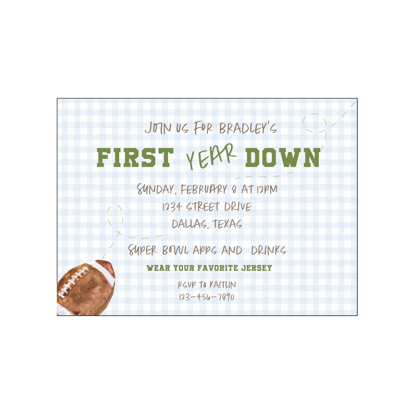 first year down | invitation