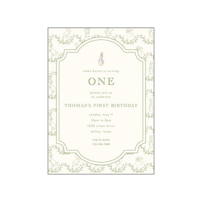 peter rabbit birthday | invitation