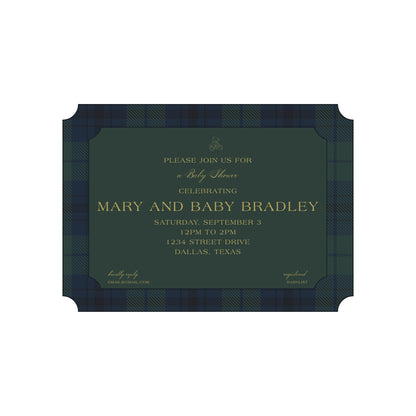 ralph lauren baby shower | invitation