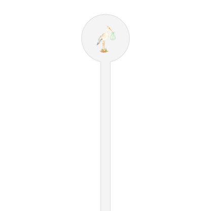 baby stork | stir stick | wooden or acrylic round