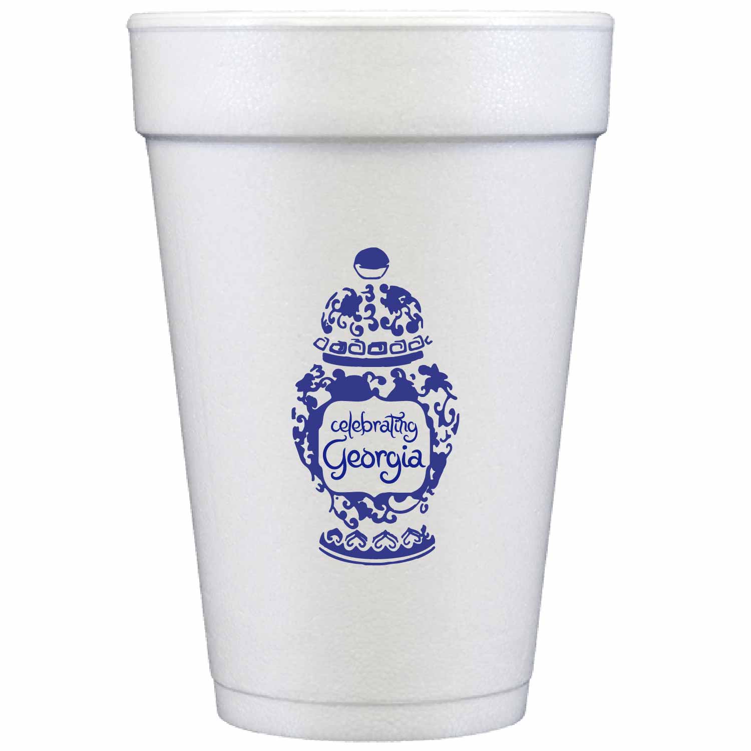 ginger jar personalized styrofoam cup