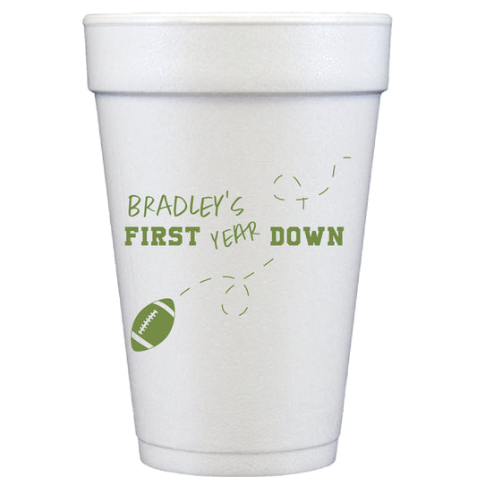 first year down | styrofoam cups