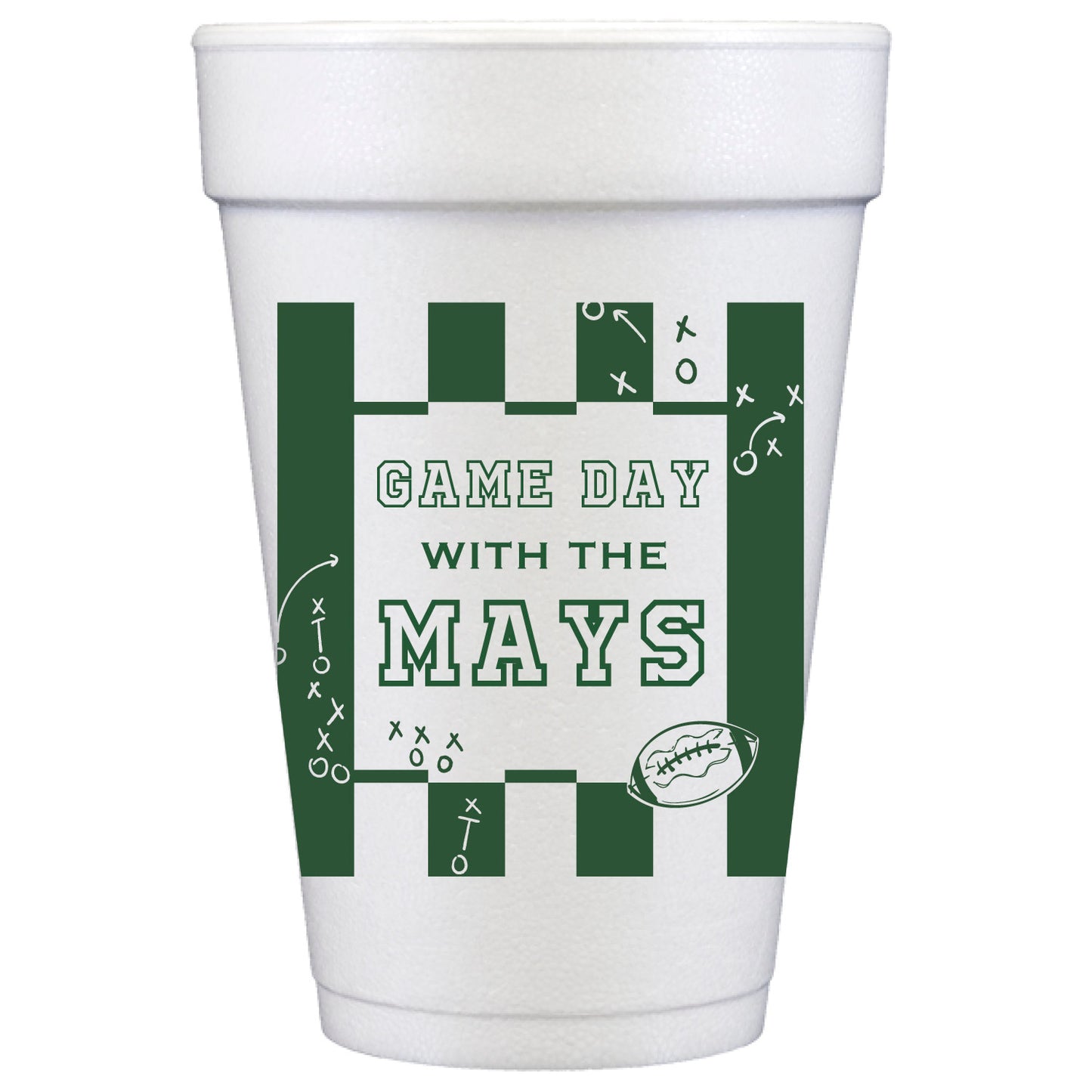 football | styrofoam cups