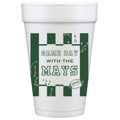 football | styrofoam cups