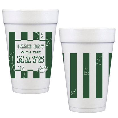 football | styrofoam cups