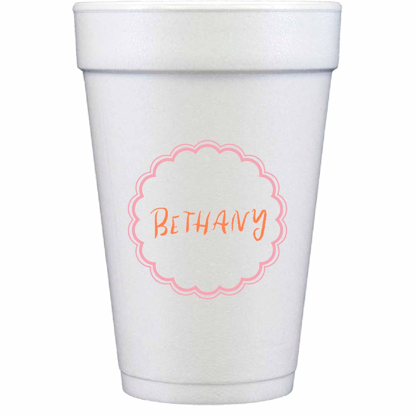 hand lettering 03 personalized styrofoam cup