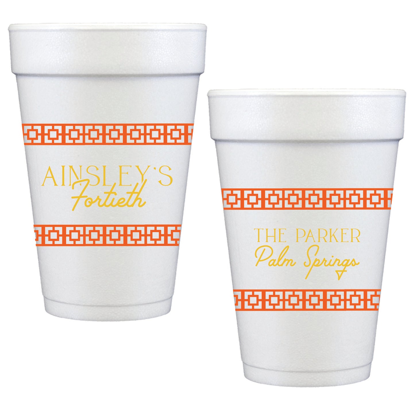 palm trees | styrofoam cups