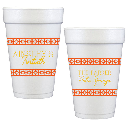 palm trees | styrofoam cups
