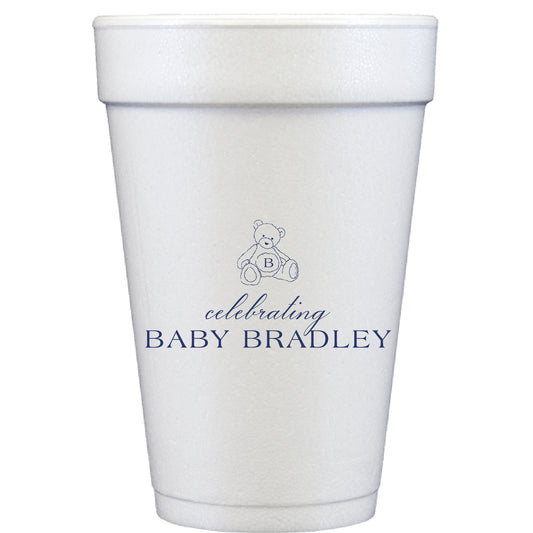 ralph lauren baby shower | styrofoam cups