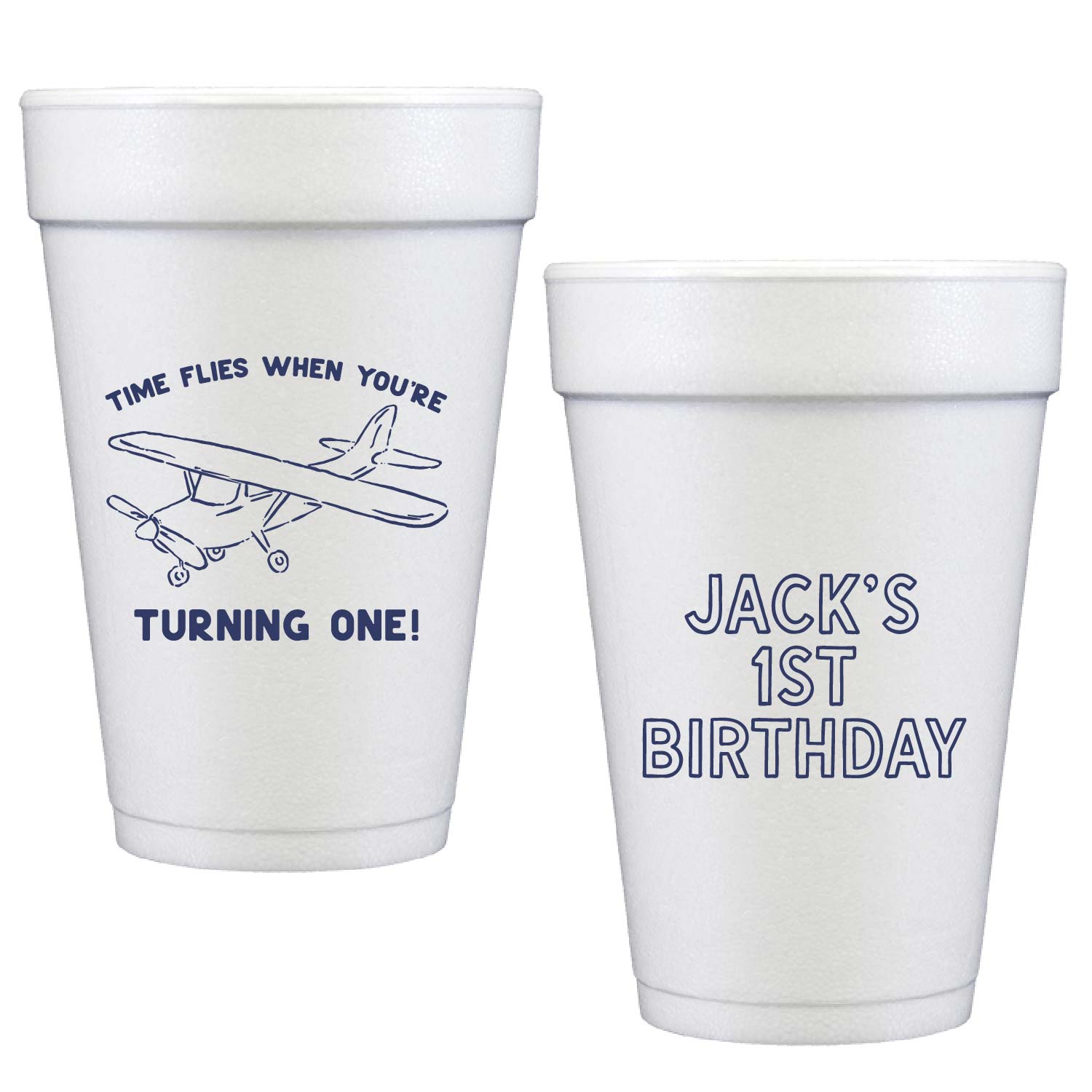 time flies | styrofoam cups