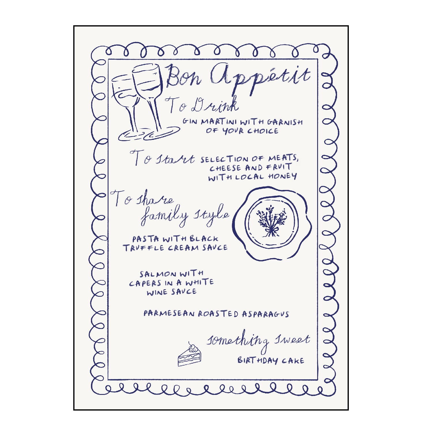 chef's doodles | menus