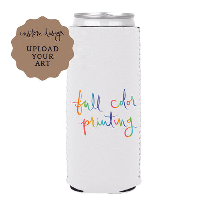 slim neoprene can coolers | upload your art | full color/digital print