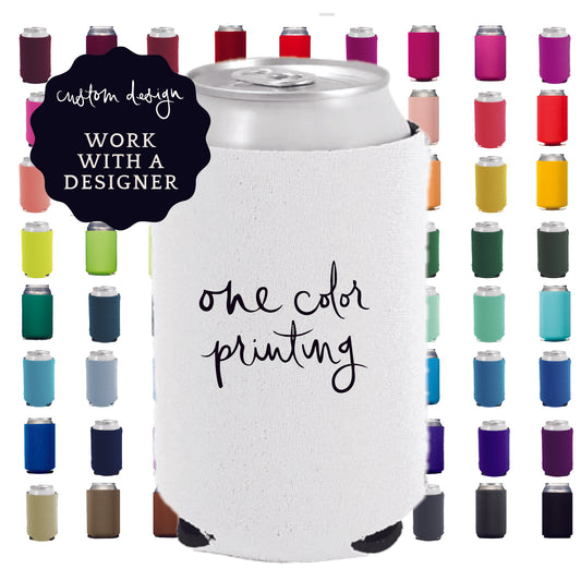 neoprene can coolers | custom design | 1-color printing