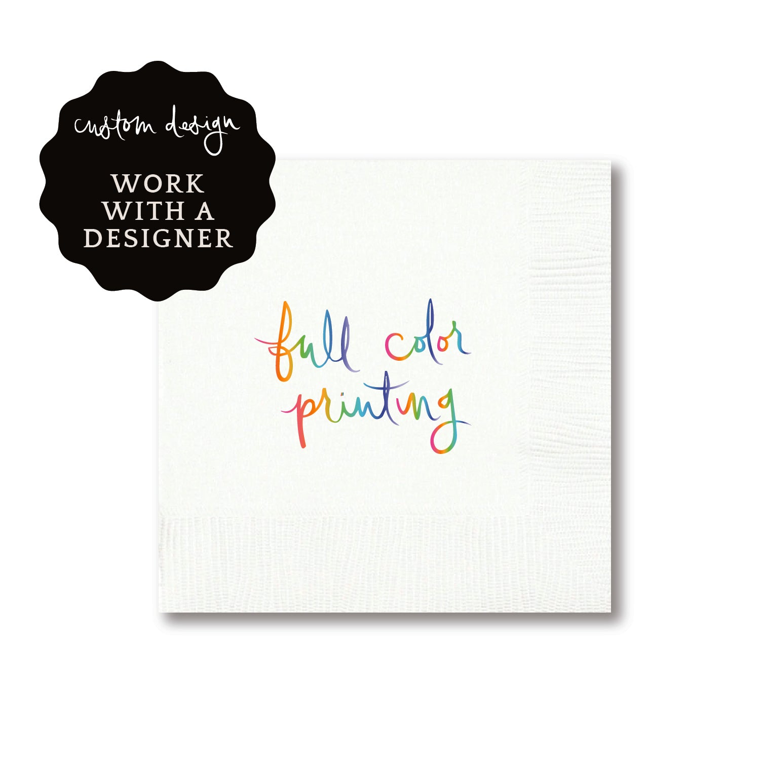 beverage napkins | custom design | 3ply | full color/digital print