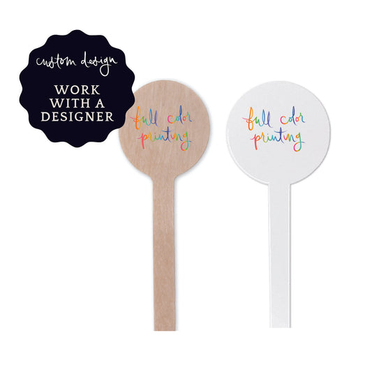 stir sticks | custom design | round | full color/digital print