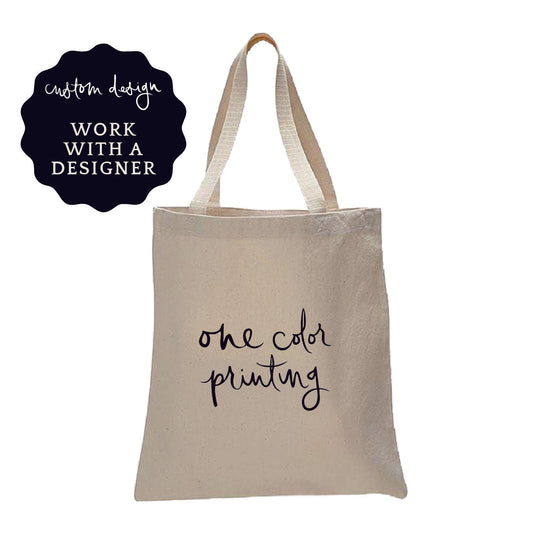 canvas tote bags | custom design | 1-color printing