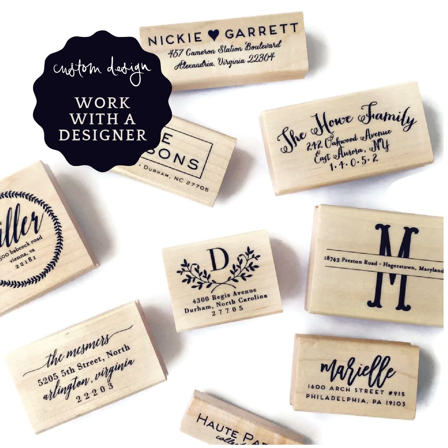 return address stamps | custom design